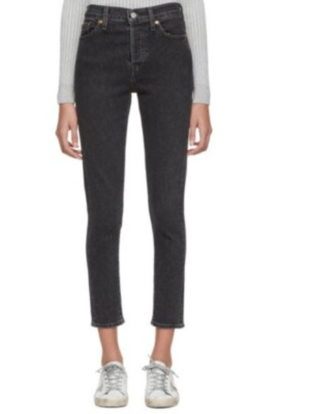 Levi's Wedgie Skinny Faded Black Jeans